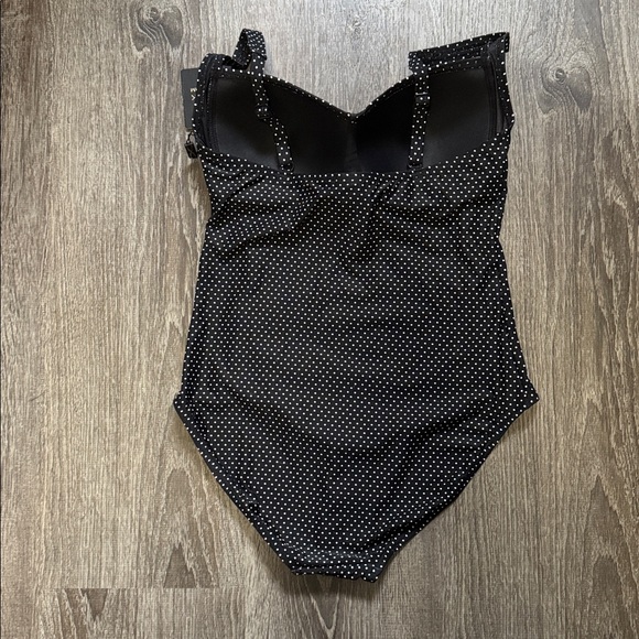 NipTuck Black and White Polka Dot One Piece Swimsuit - Picture 4 of 7